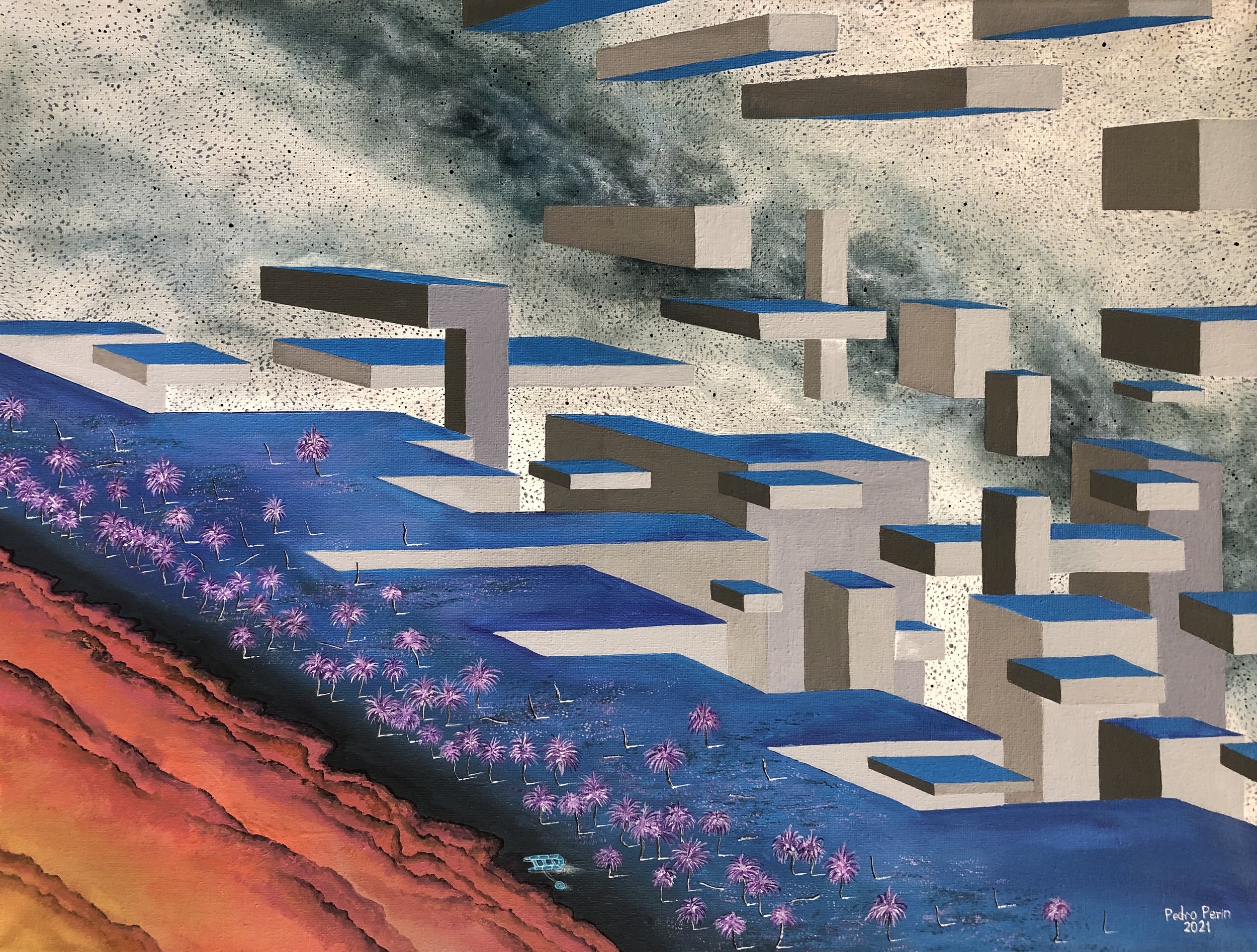 Land, at last - 04/2021 - 18" x 24" (45.7 cm x 61.0 cm)